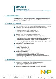 UBA3070T datasheet pdf NXP Semiconductors