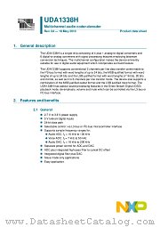UDA1338H datasheet pdf NXP Semiconductors
