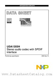 UDA1355H datasheet pdf NXP Semiconductors
