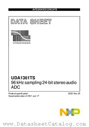 UDA1361TS datasheet pdf NXP Semiconductors