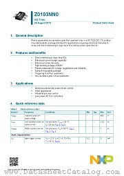 Z0103NN0 datasheet pdf NXP Semiconductors