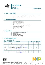 Z0109MN0 datasheet pdf NXP Semiconductors
