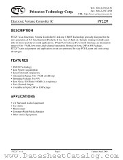 PT2257 datasheet pdf Princeton Technology Corporation