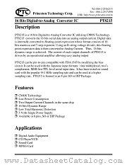 PT8215 datasheet pdf Princeton Technology Corporation