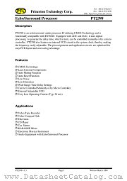 PT2398 datasheet pdf Princeton Technology Corporation