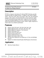 PT8501 datasheet pdf Princeton Technology Corporation