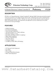 PT2258 datasheet pdf Princeton Technology Corporation
