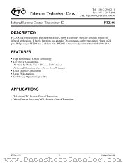 PT2266 datasheet pdf Princeton Technology Corporation
