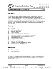 PT2314 datasheet pdf Princeton Technology Corporation