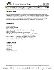 PT2390 datasheet pdf Princeton Technology Corporation