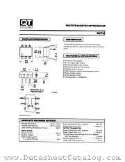 MCT2E datasheet pdf QT Optoelectronics