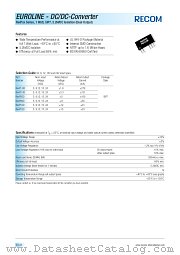 R053.3D datasheet pdf Recom International Power