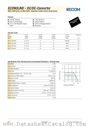 REC22-05DRI datasheet pdf Recom International Power