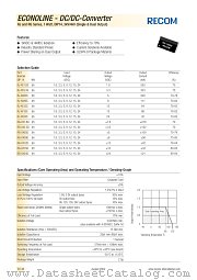 RJ-1509S datasheet pdf Recom International Power