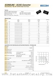 RH-0909D datasheet pdf Recom International Power