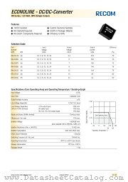 RN-1205S datasheet pdf Recom International Power