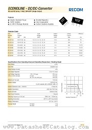 RE-0505S datasheet pdf Recom International Power