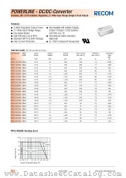 RP03-2415DB datasheet pdf Recom International Power