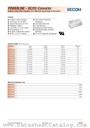 RP03-4812DD datasheet pdf Recom International Power
