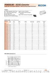 RP03-1205SA datasheet pdf Recom International Power