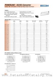 RP10-4805SE datasheet pdf Recom International Power