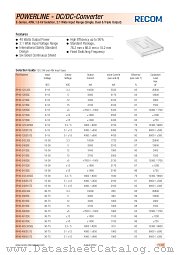 RP40-4812SE datasheet pdf Recom International Power