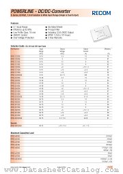 RP60-1233SE datasheet pdf Recom International Power