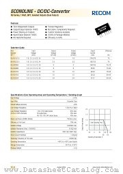 RU-121515 datasheet pdf Recom International Power