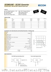 RX2424S datasheet pdf Recom International Power