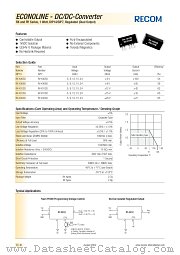 RX-0905D datasheet pdf Recom International Power