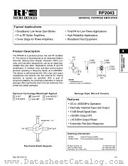 RF2043 datasheet pdf RF Micro Devices