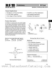 RF2047PCBA datasheet pdf RF Micro Devices