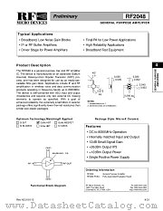 RF2048PCBA datasheet pdf RF Micro Devices