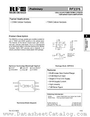 RF2376 datasheet pdf RF Micro Devices