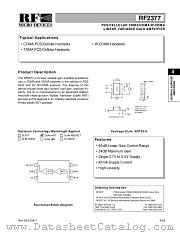 RF2377 datasheet pdf RF Micro Devices