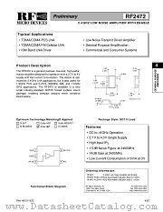RF2472 datasheet pdf RF Micro Devices