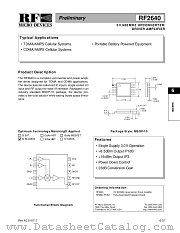 RF2640 datasheet pdf RF Micro Devices
