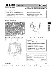 RF2668 datasheet pdf RF Micro Devices