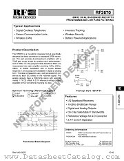 RF2670 datasheet pdf RF Micro Devices