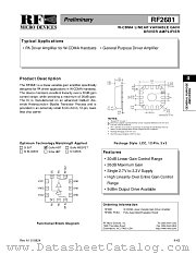 RF2681 datasheet pdf RF Micro Devices