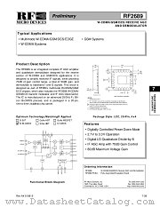 RF2689 datasheet pdf RF Micro Devices