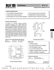 RF2721 datasheet pdf RF Micro Devices