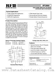 RF2890 datasheet pdf RF Micro Devices