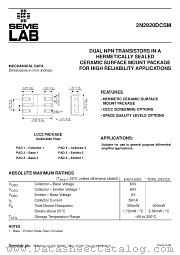 2N2920DCSM datasheet pdf SemeLAB