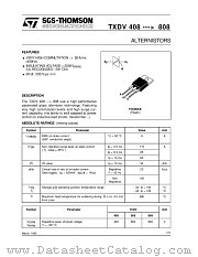 TXDV408 datasheet pdf SGS Thomson Microelectronics