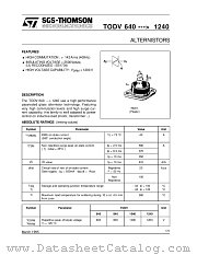 TODV1040 datasheet pdf SGS Thomson Microelectronics