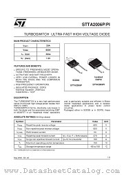 STTA2006PI datasheet pdf SGS Thomson Microelectronics