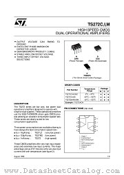 TS272C datasheet pdf SGS Thomson Microelectronics