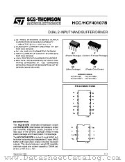 HCC40107B datasheet pdf SGS Thomson Microelectronics