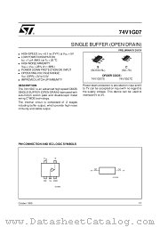 74V1G07 datasheet pdf SGS Thomson Microelectronics